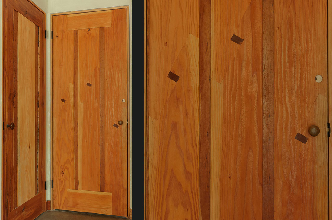 custom wooden doors inside the home